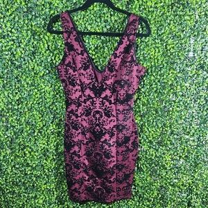 Elegant Black and Pink Dress Size Small By Windsor